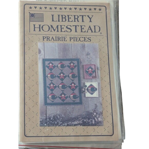 Quilt Patterns Lot of 7 Prairie Pieces Apple Baskets Schoolhouse Double Pinwheel - Picture 7 of 8